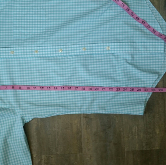 Brooks Brothers Non-Iron Regent Fit Aqua Gingham - Picture 5 of 6